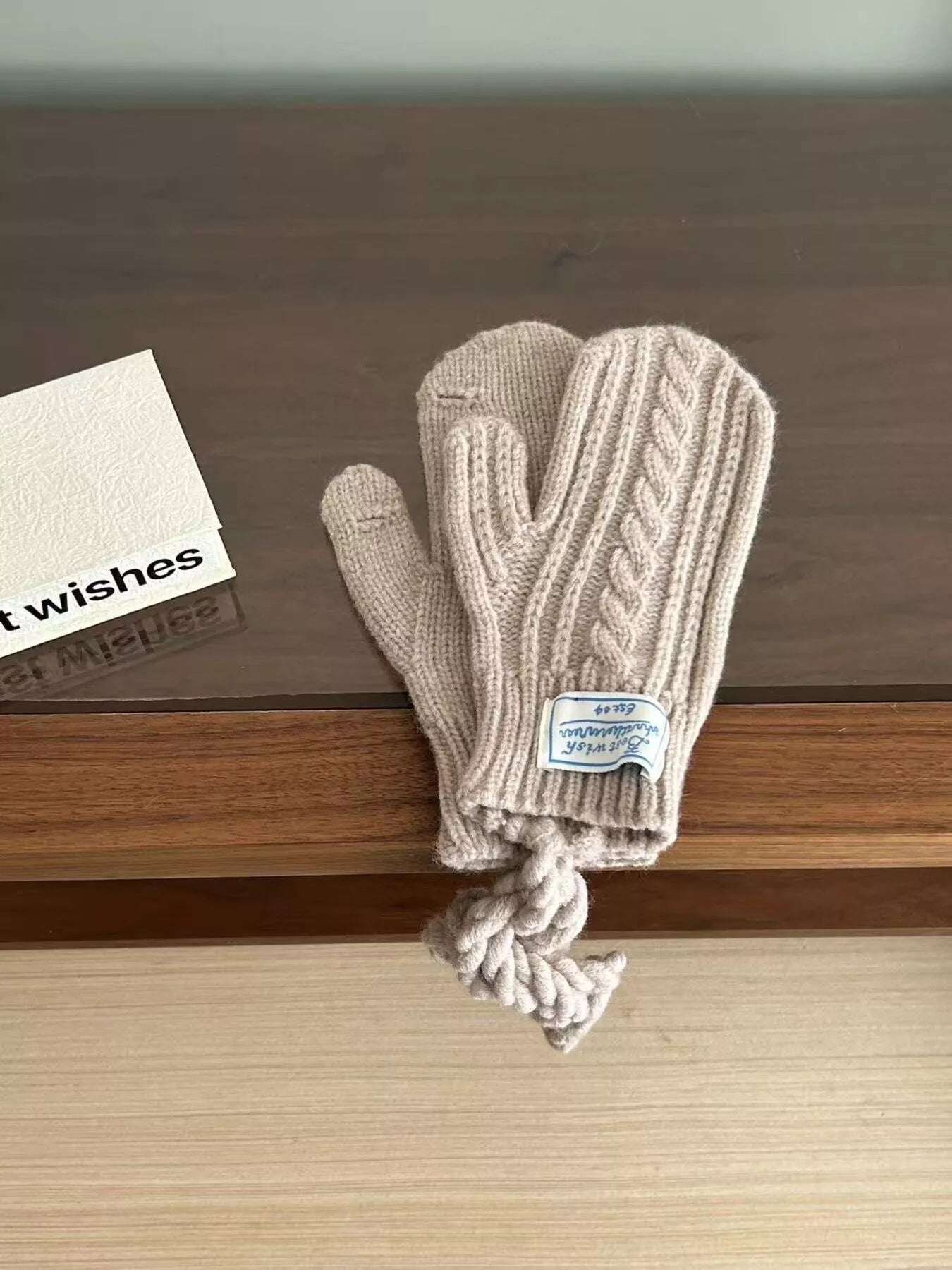 Cable Knit Warm Gloves