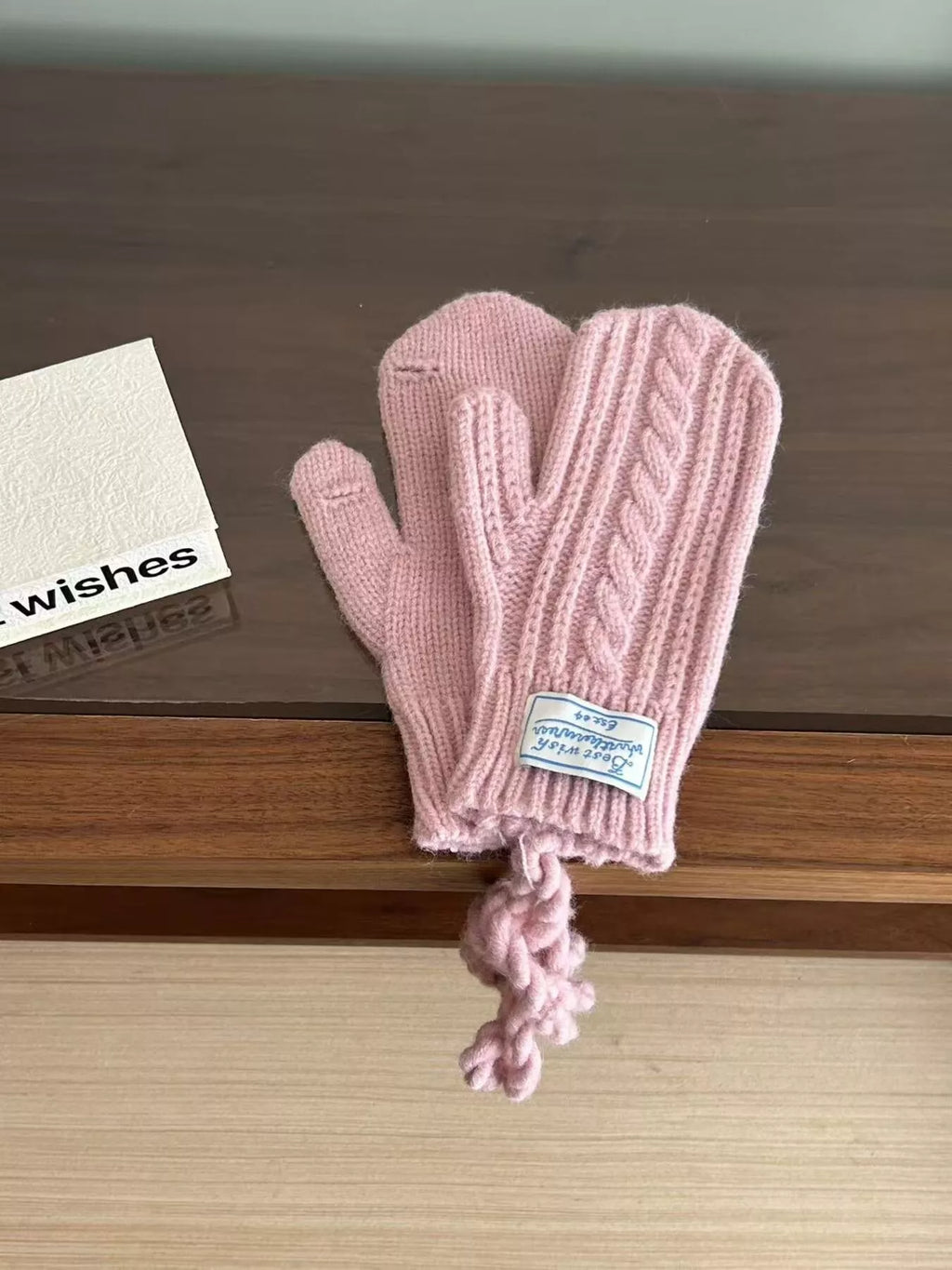 Cable Knit Warm Gloves
