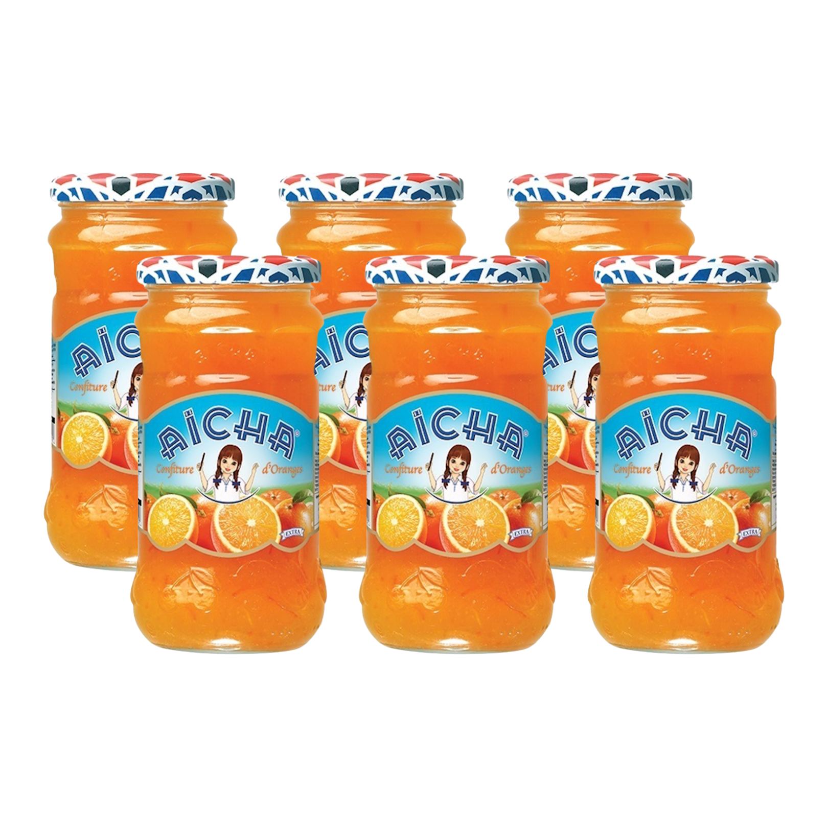 Aicha Jam (Pack of 6) - Moroccan Jam for Breakfast, Baking, and Desserts
