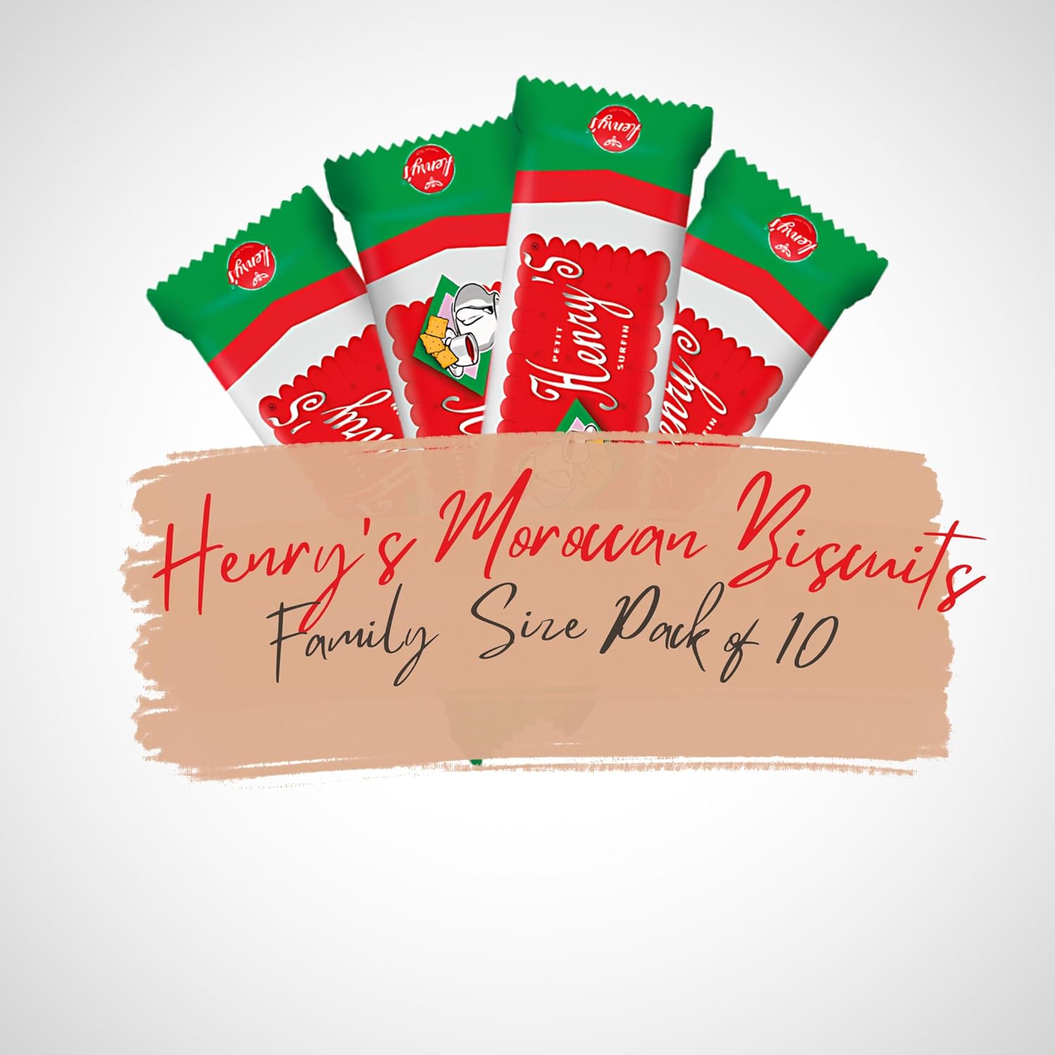 Henry's Moroccan Cookies, Traditional Biscuits, Family Pack, 10 Count