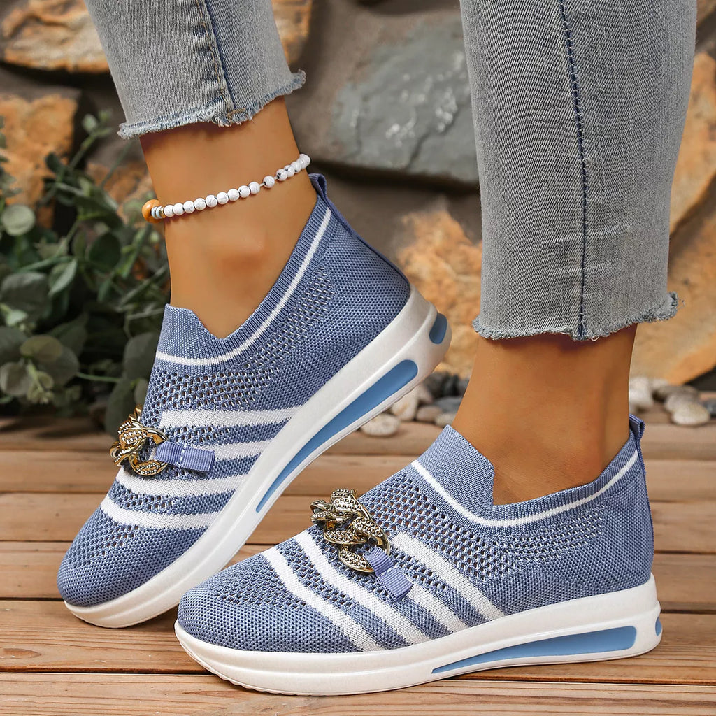 Round Toe Mesh Slip-Ons