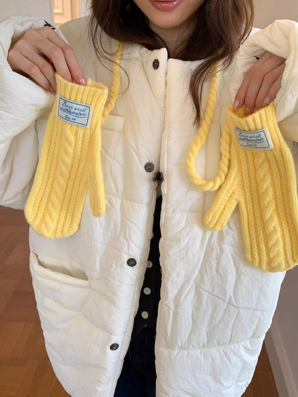 Cable Knit Warm Gloves