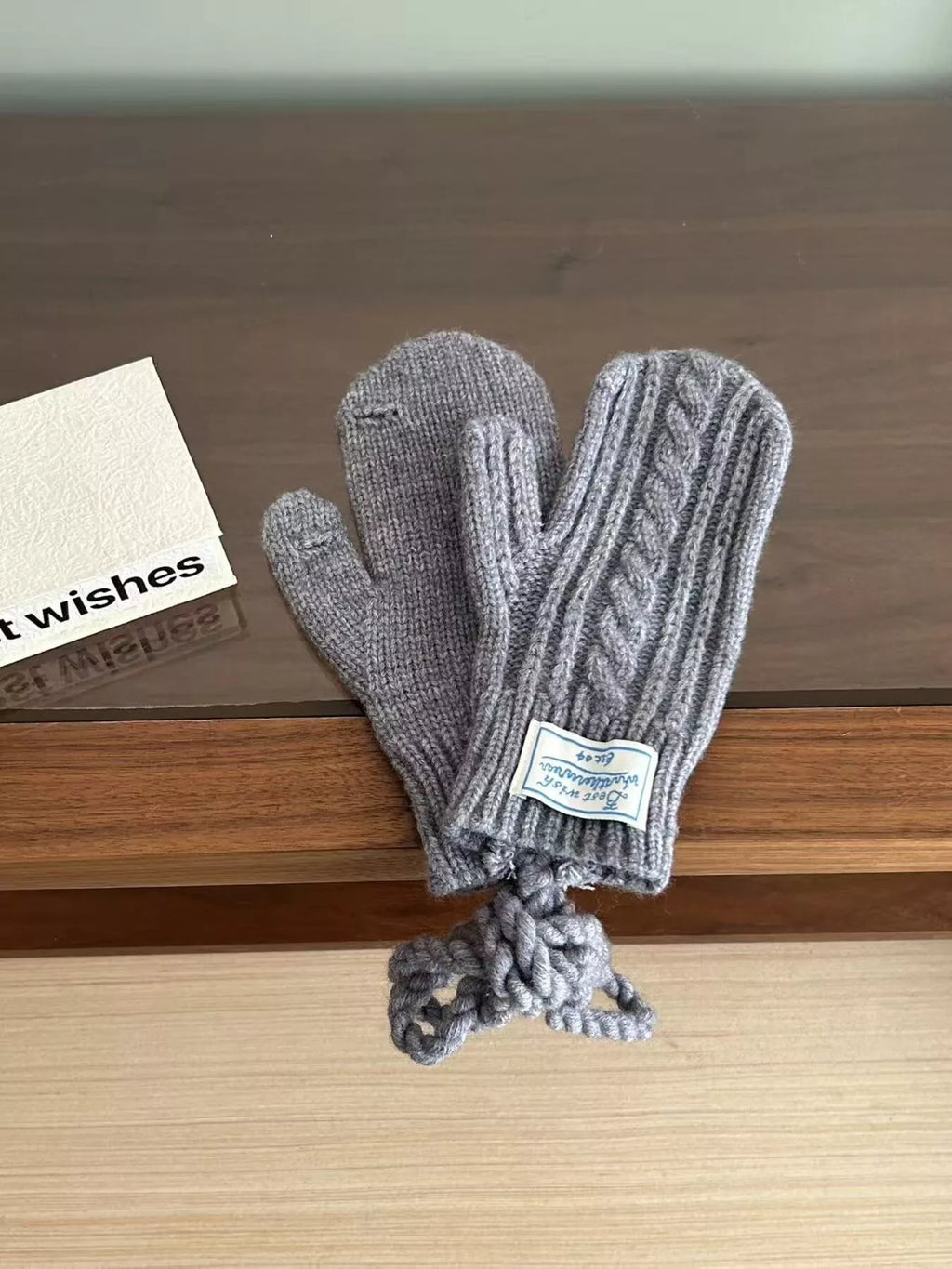Cable Knit Warm Gloves