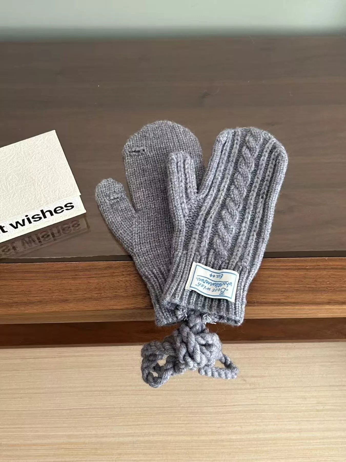 Cable Knit Warm Gloves