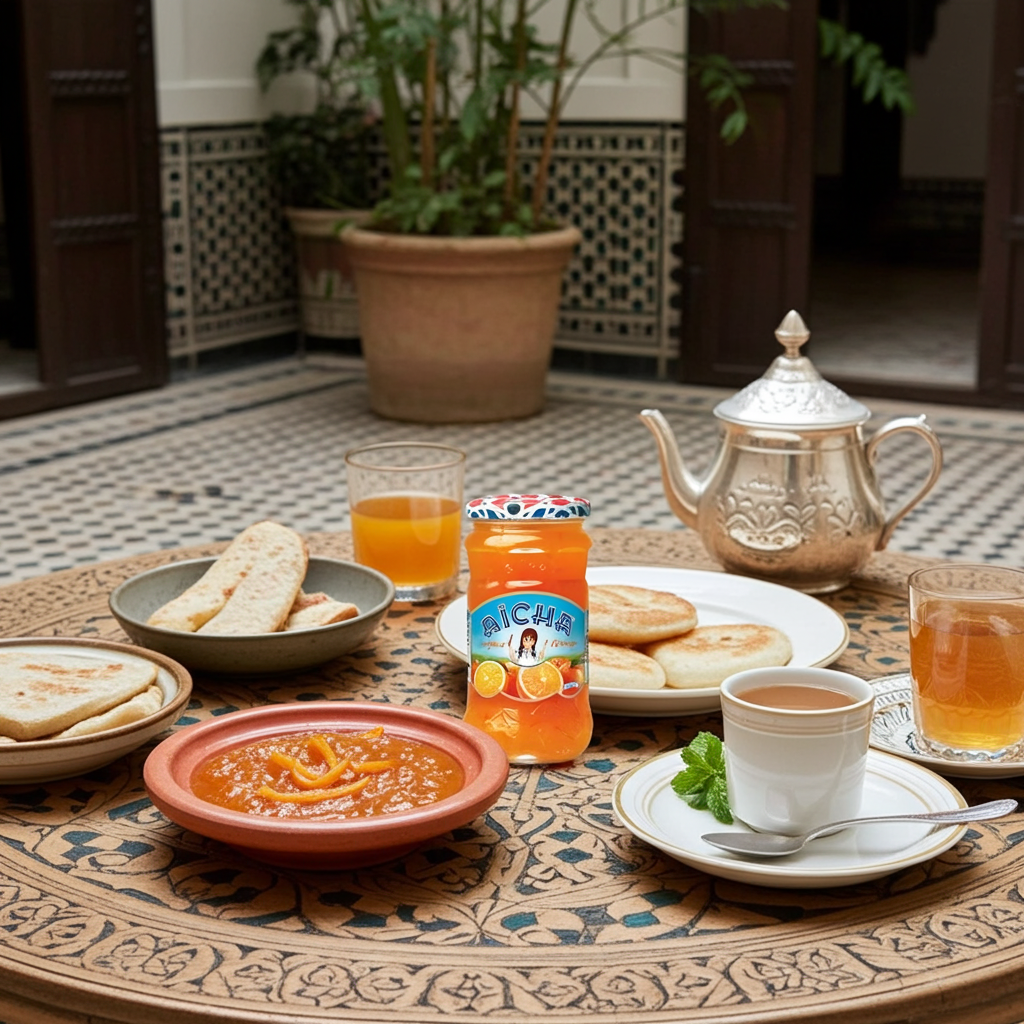 Aicha Jam (Pack of 6) - Moroccan Jam for Breakfast, Baking, and Desserts