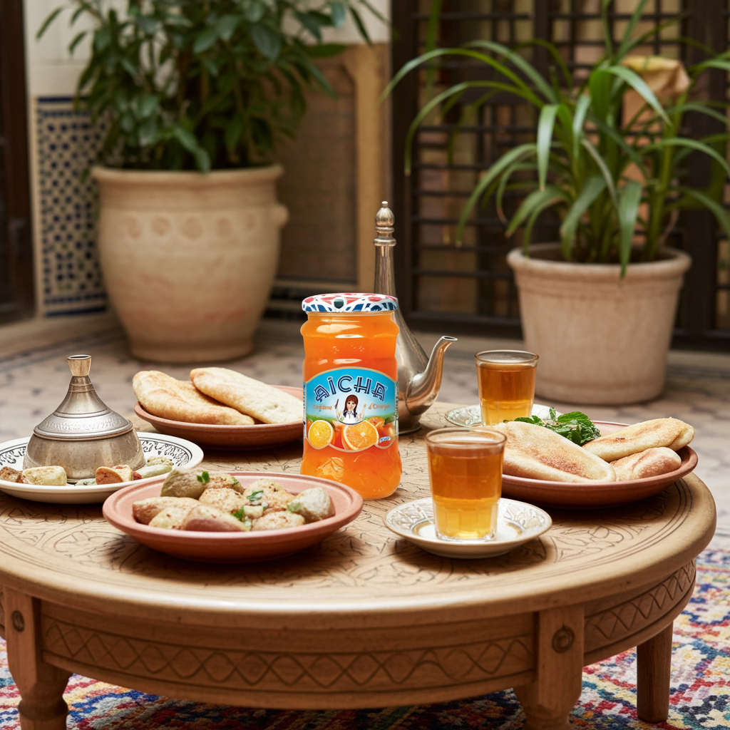 Aicha Jam (Pack of 6) - Moroccan Jam for Breakfast, Baking, and Desserts