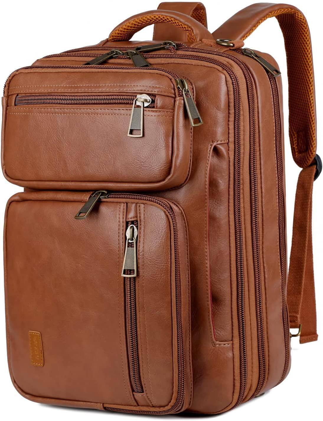 Men's Leather Backpack – Convertible Work Carry