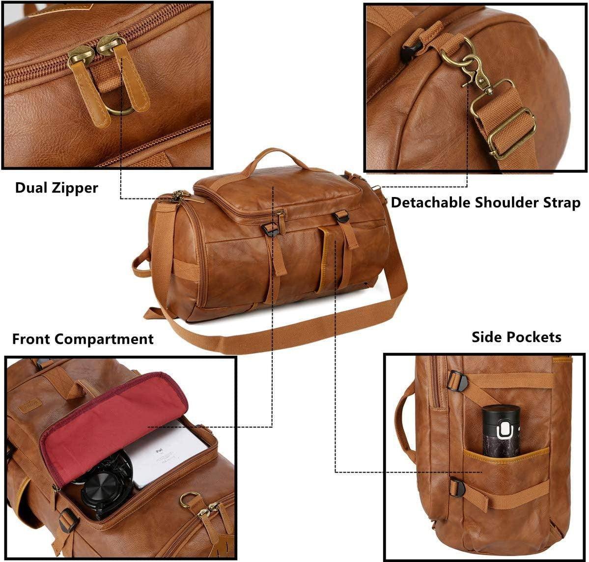 Men's Leather Backpack – Convertible Work Carry