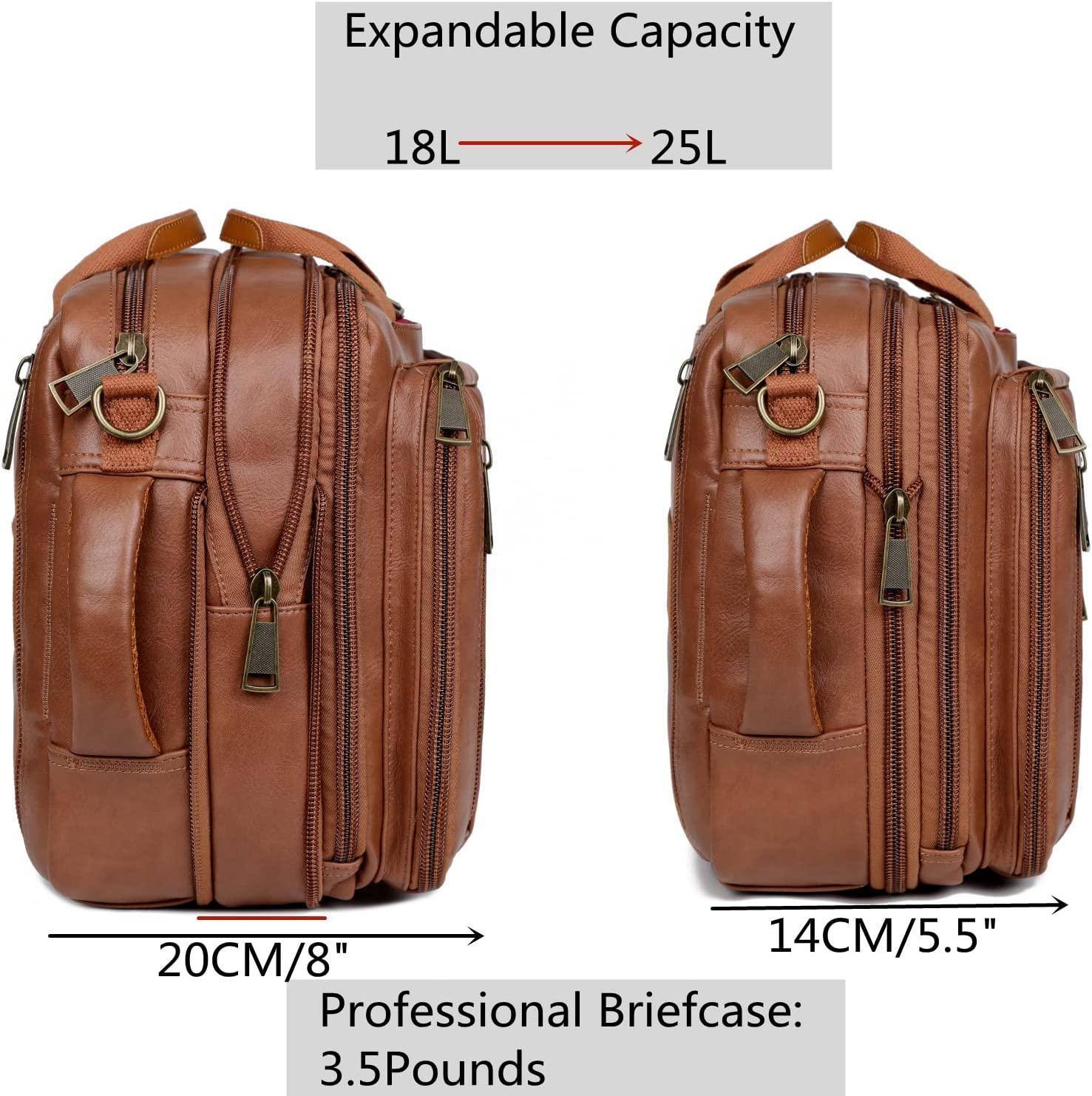 Men's Leather Backpack – Convertible Work Carry
