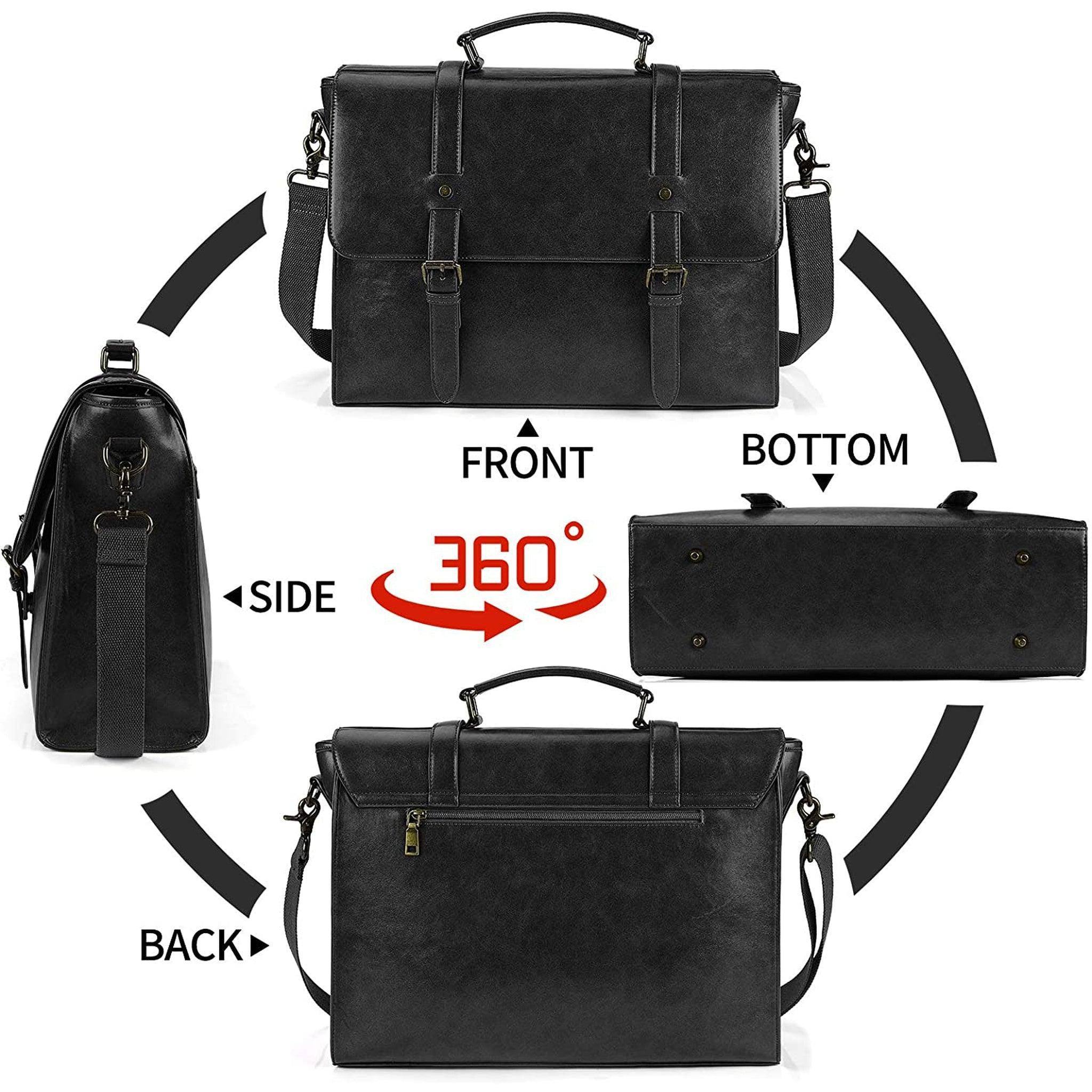 Men's Leather Messenger Bag – Professional Laptop Carry