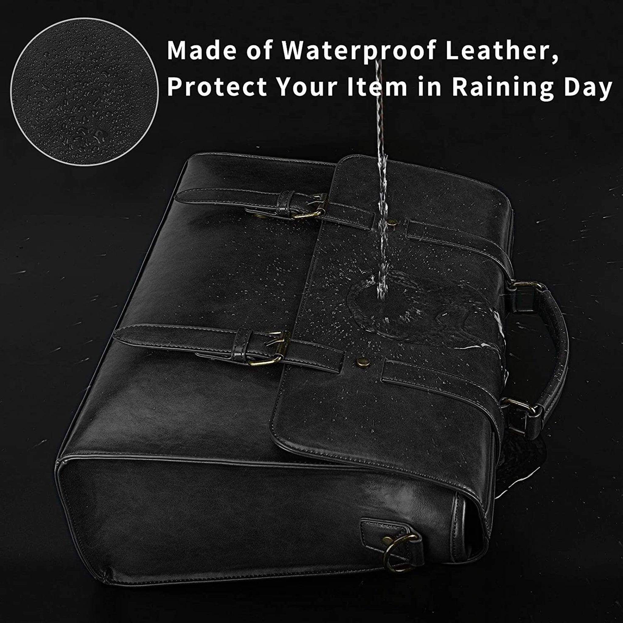 Men's Leather Messenger Bag – Professional Laptop Carry