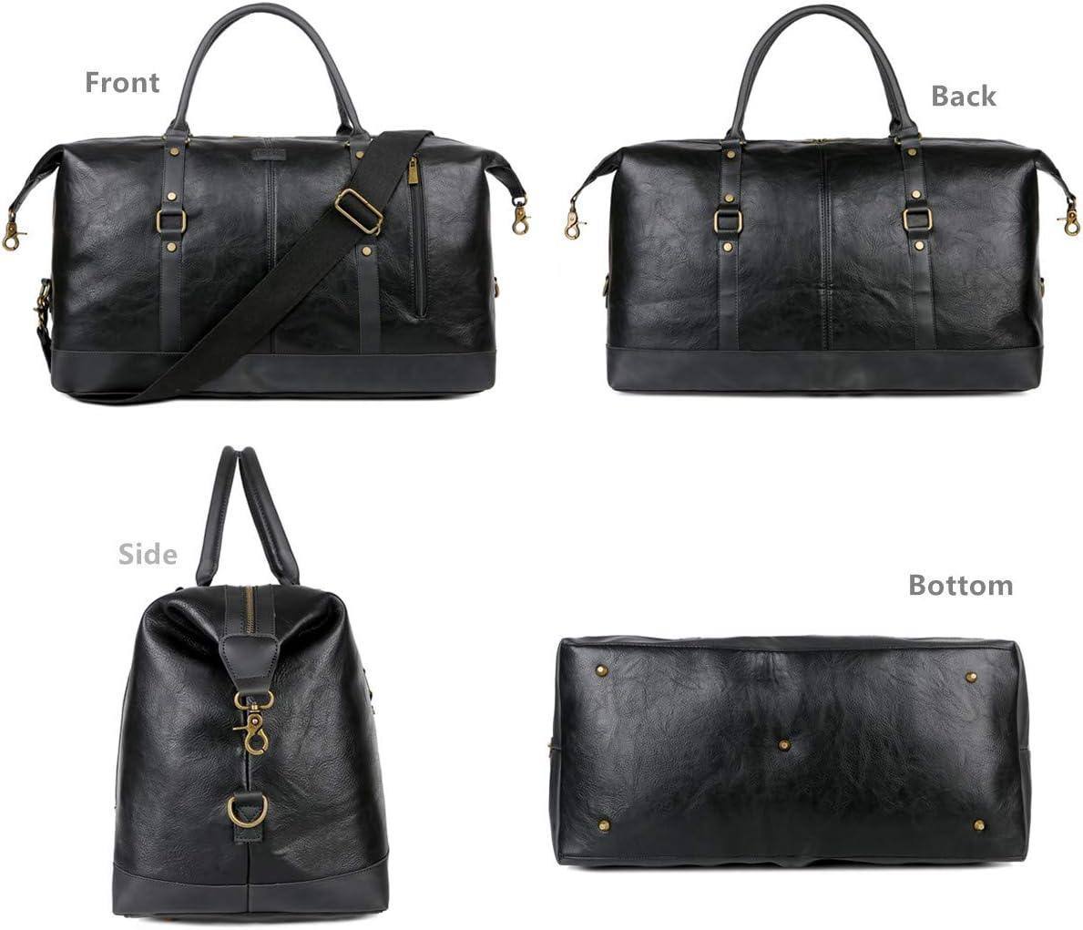 Men's Vegan Leather Duffel Bag – Compact Travel Carry