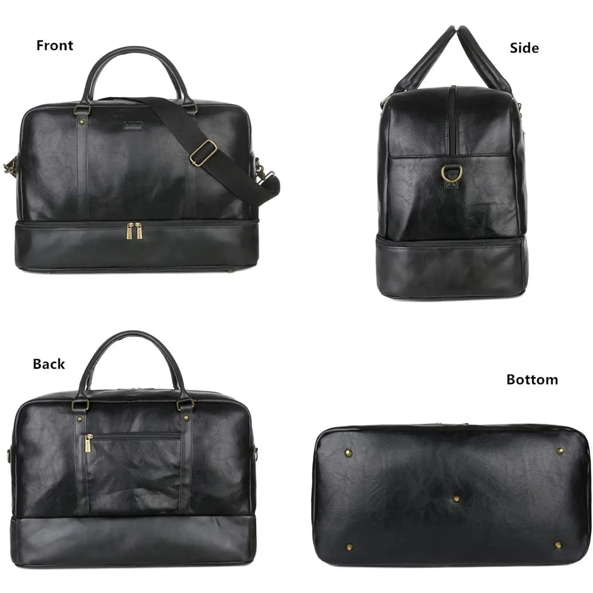 Men's Vegan Leather Duffel Bag – Professional Utility Carry