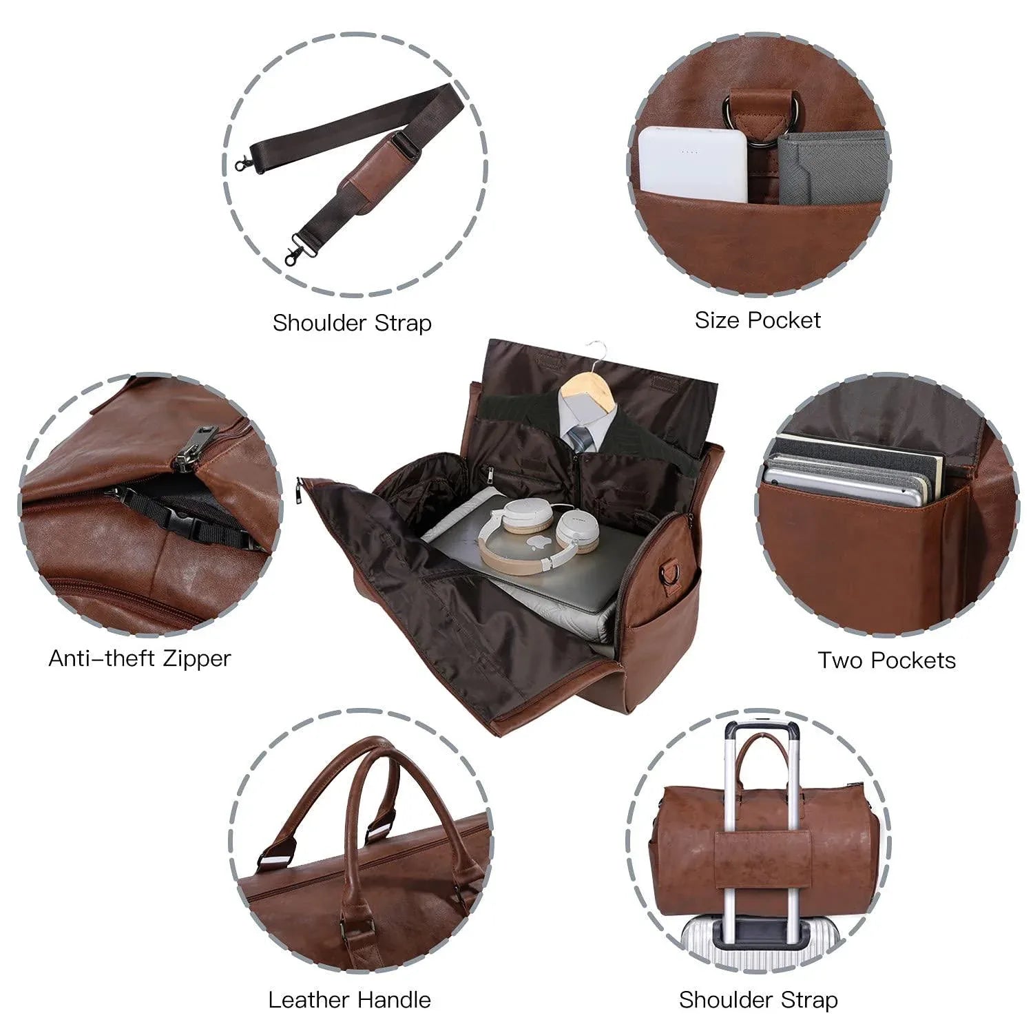 Men's Full-Grain Leather Duffel Bag – Refined Daily Carry