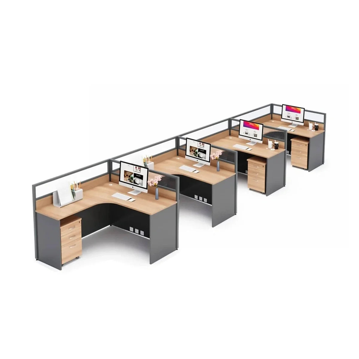 Renvik · L-Shaped Cubicle Workstation