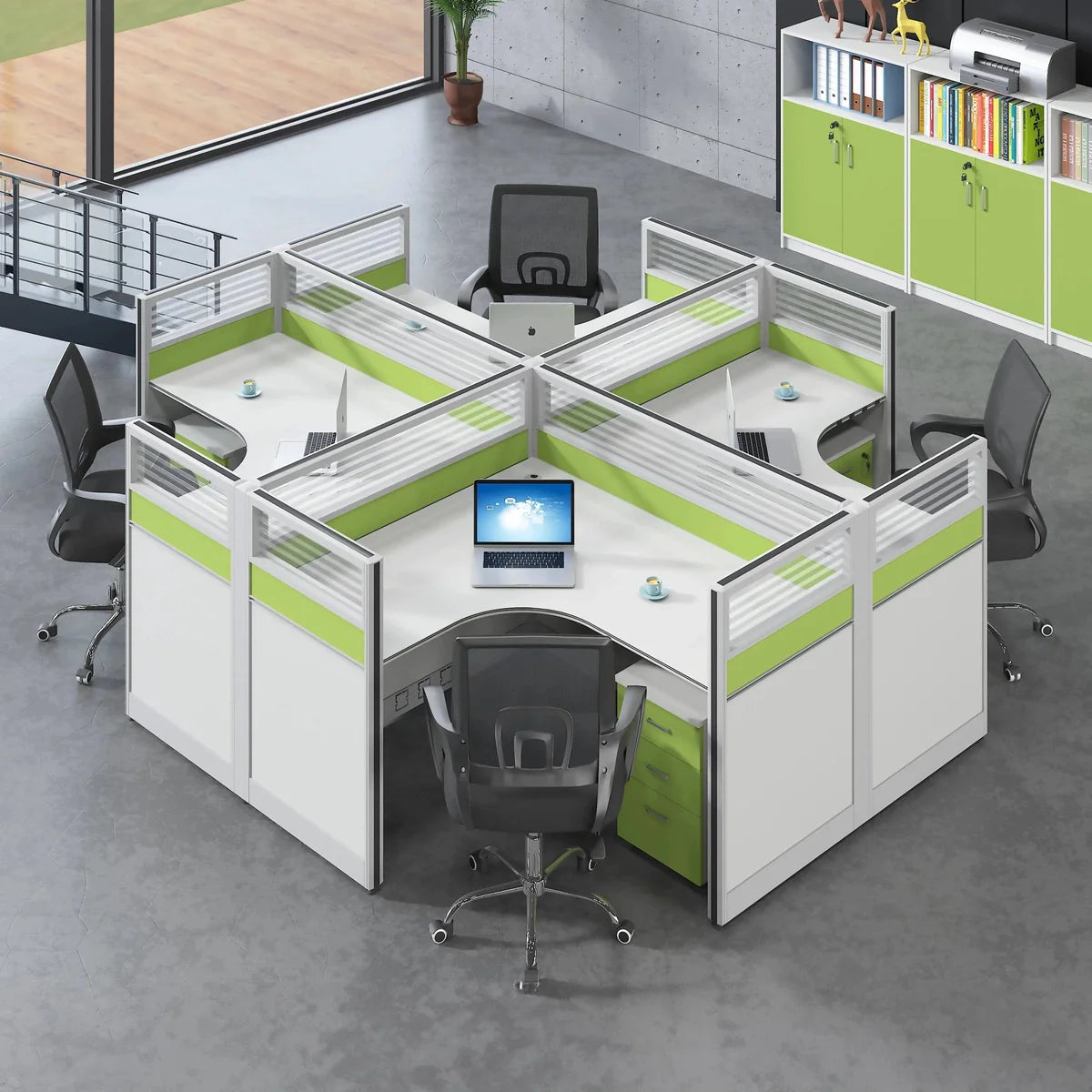 Velnor · L-Shaped Cubicle Workstation