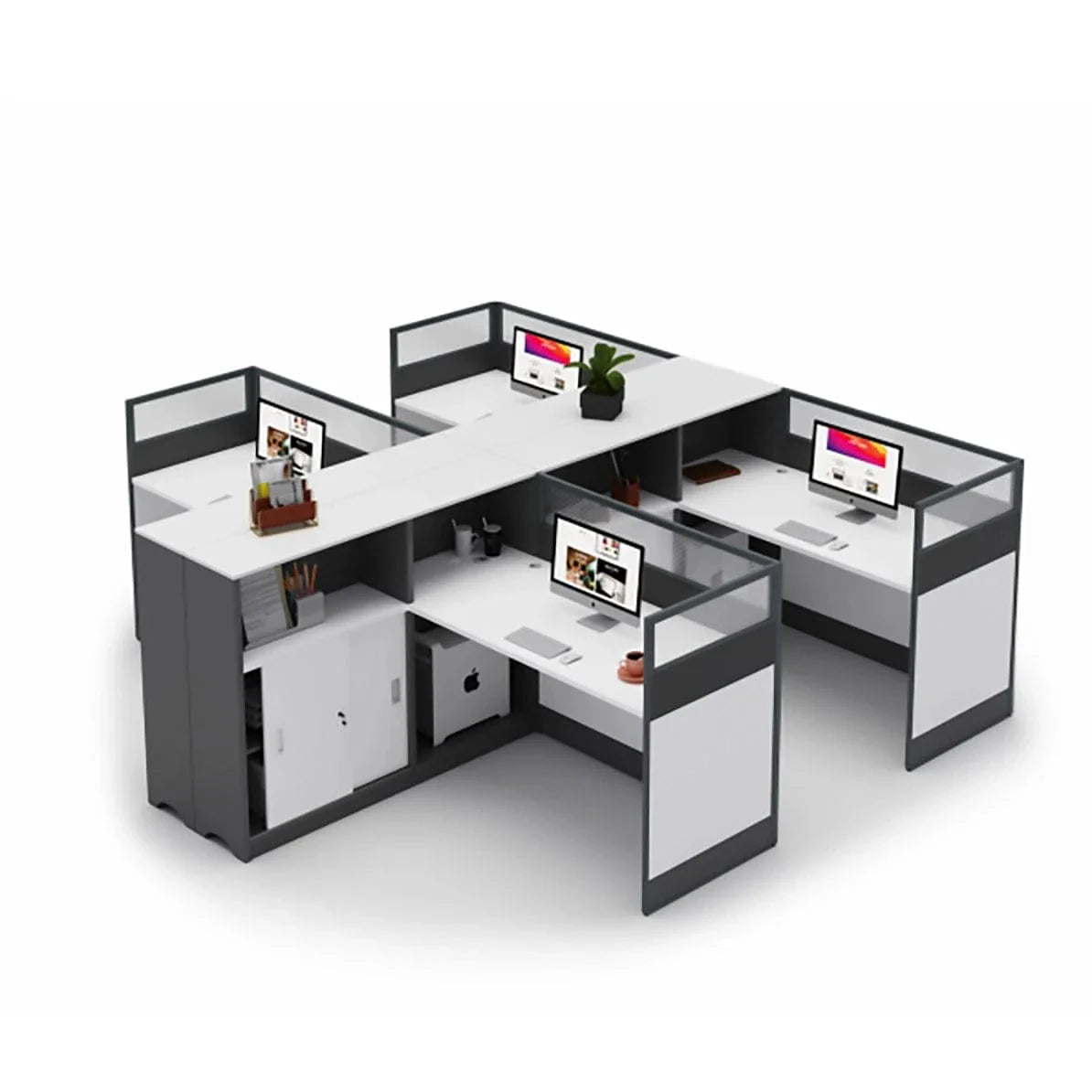 Norven · L-Shaped Cubicle Office Workstation