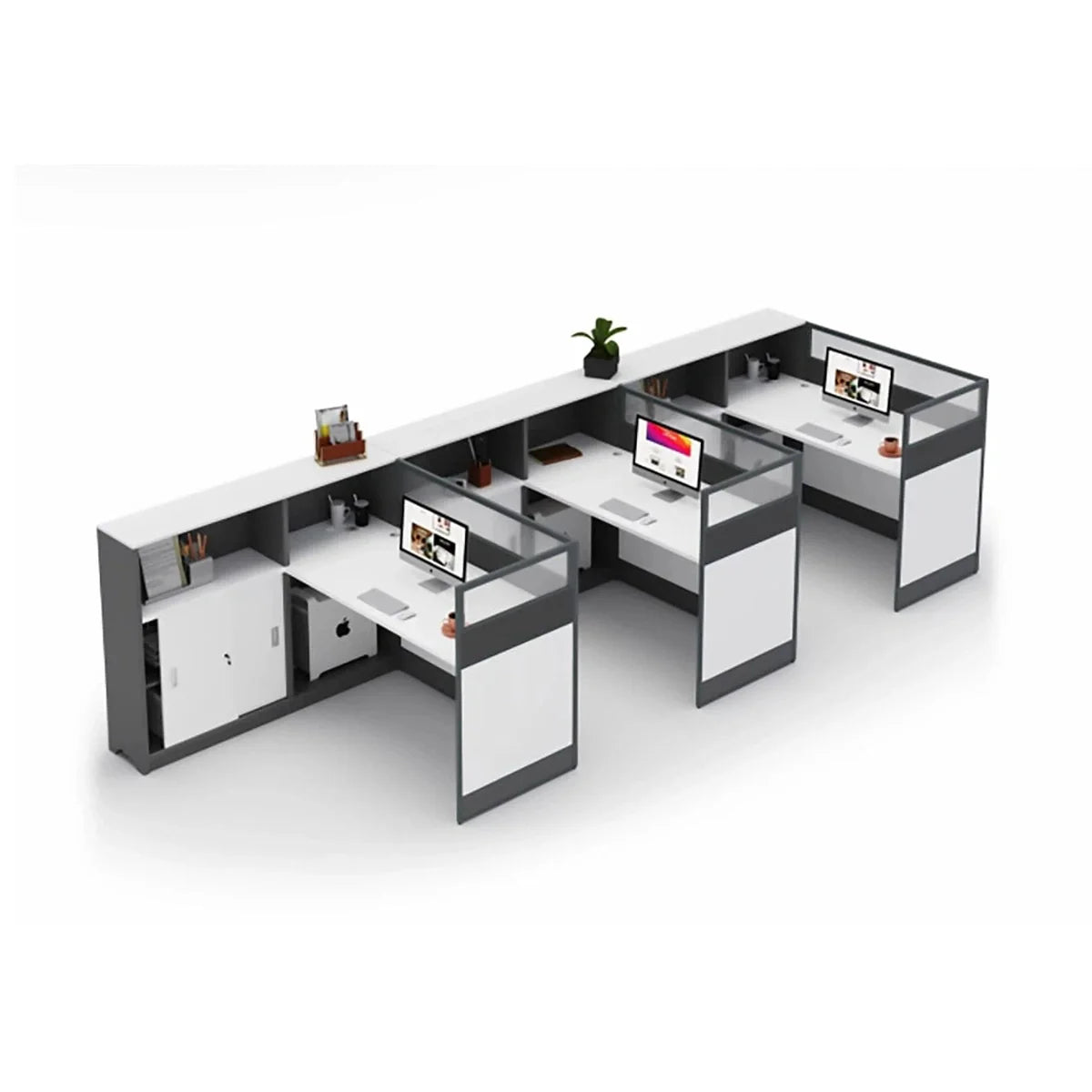 Norven · L-Shaped Cubicle Office Workstation