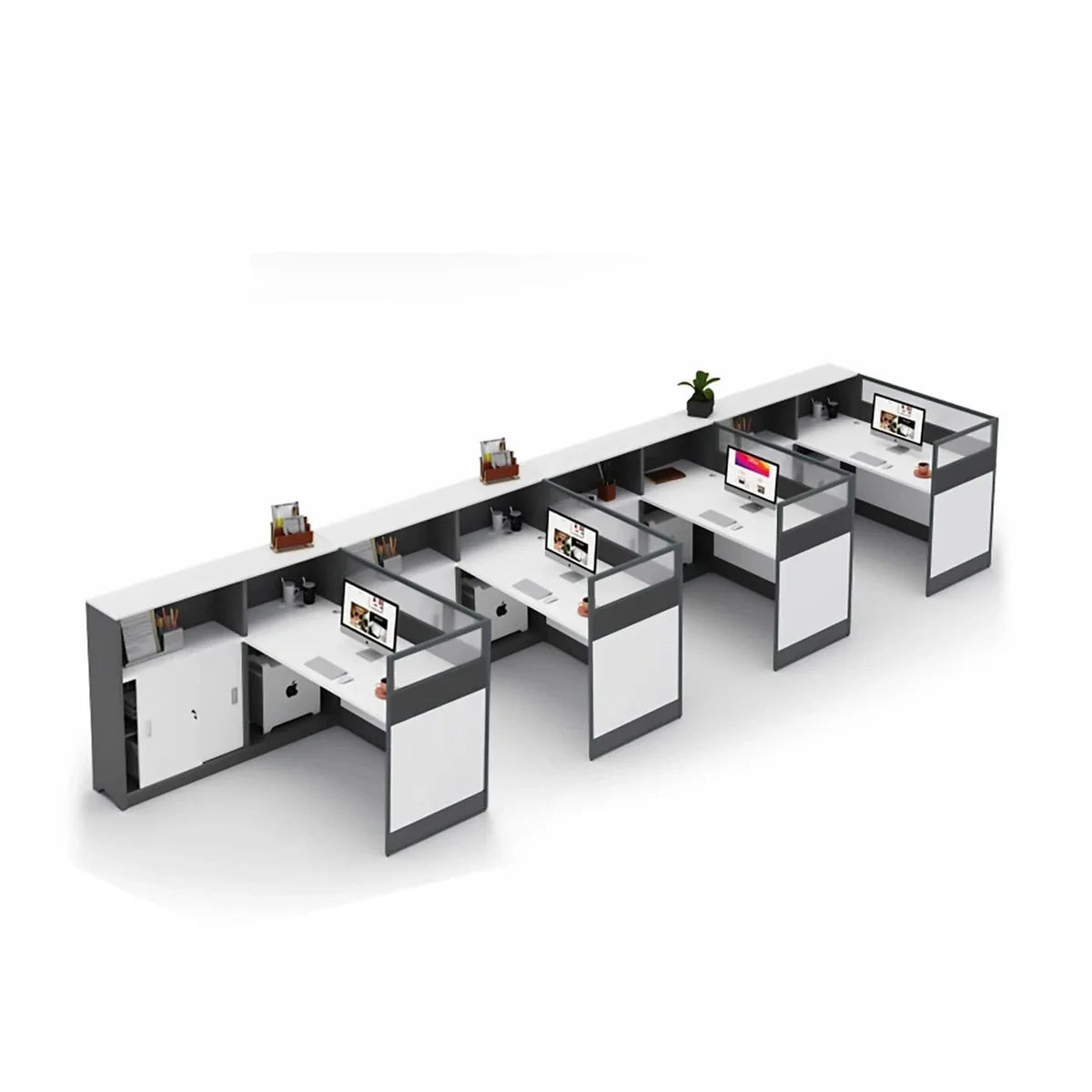 Norven · L-Shaped Cubicle Office Workstation