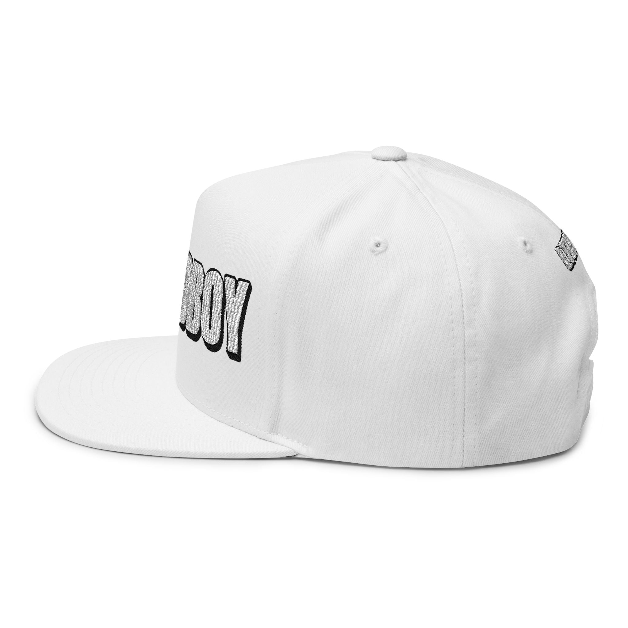 INTO: LOCKEDBOY Embroidered Flat Bill Cap – Chastity Kink Hat for Proud Subs