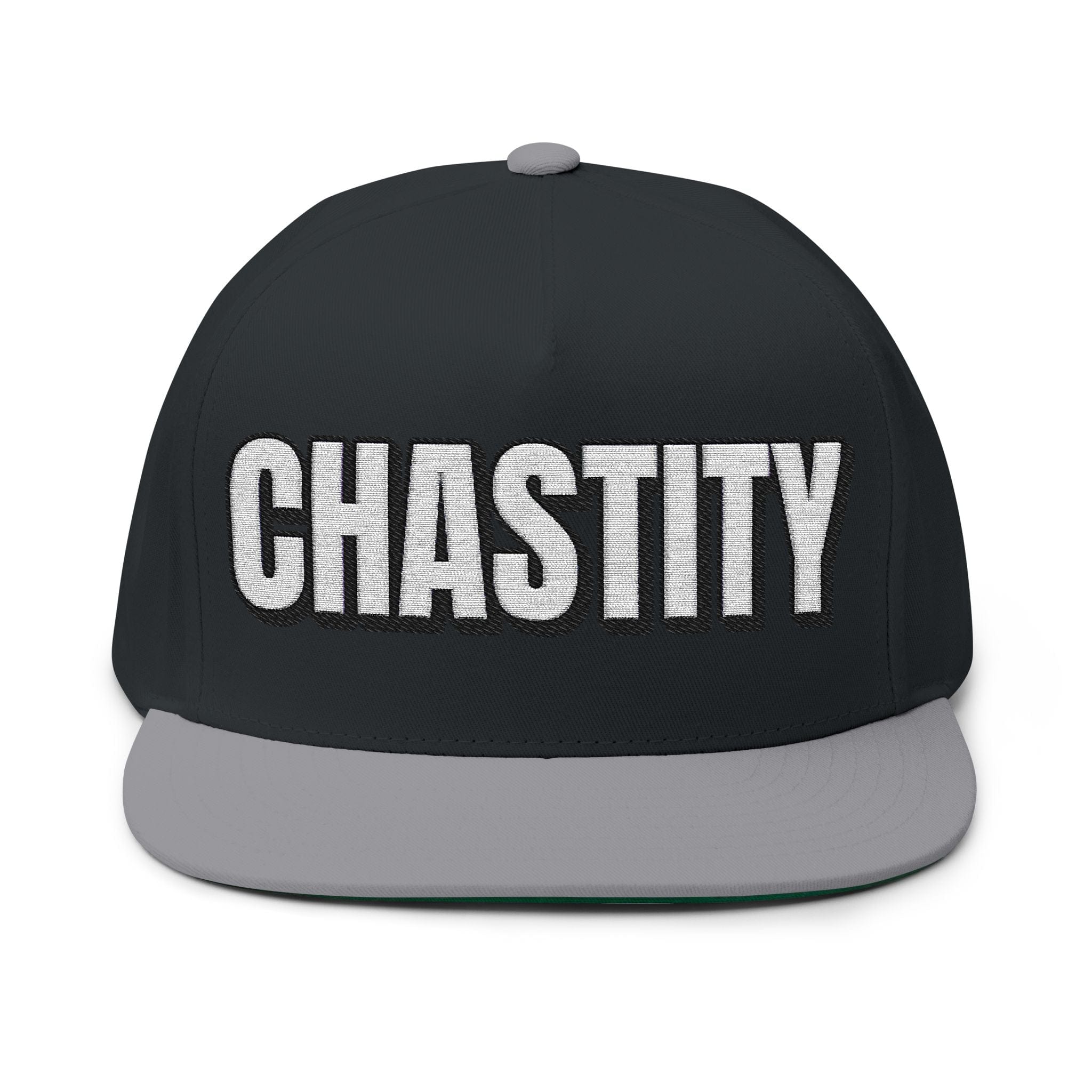 INTO: CHASTITY Embroidered Flat Bill Cap – Kink Hat for Caged Subs, Keyholder Dynamics & Erotic Denial Enthusiasts