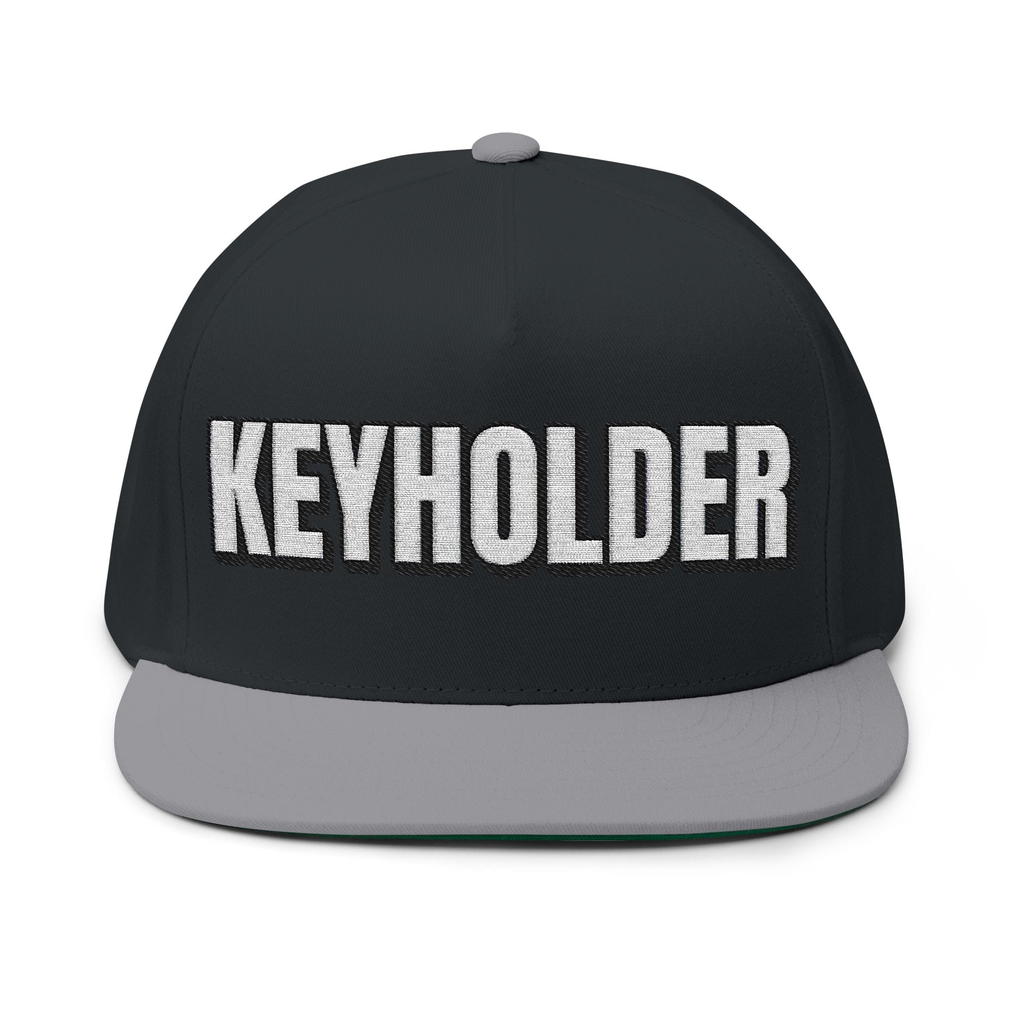 INTO: KEYHOLDER Embroidered Flat Bill Cap – Chastity Dom Hat for Bold Tops & Erotic Power Play