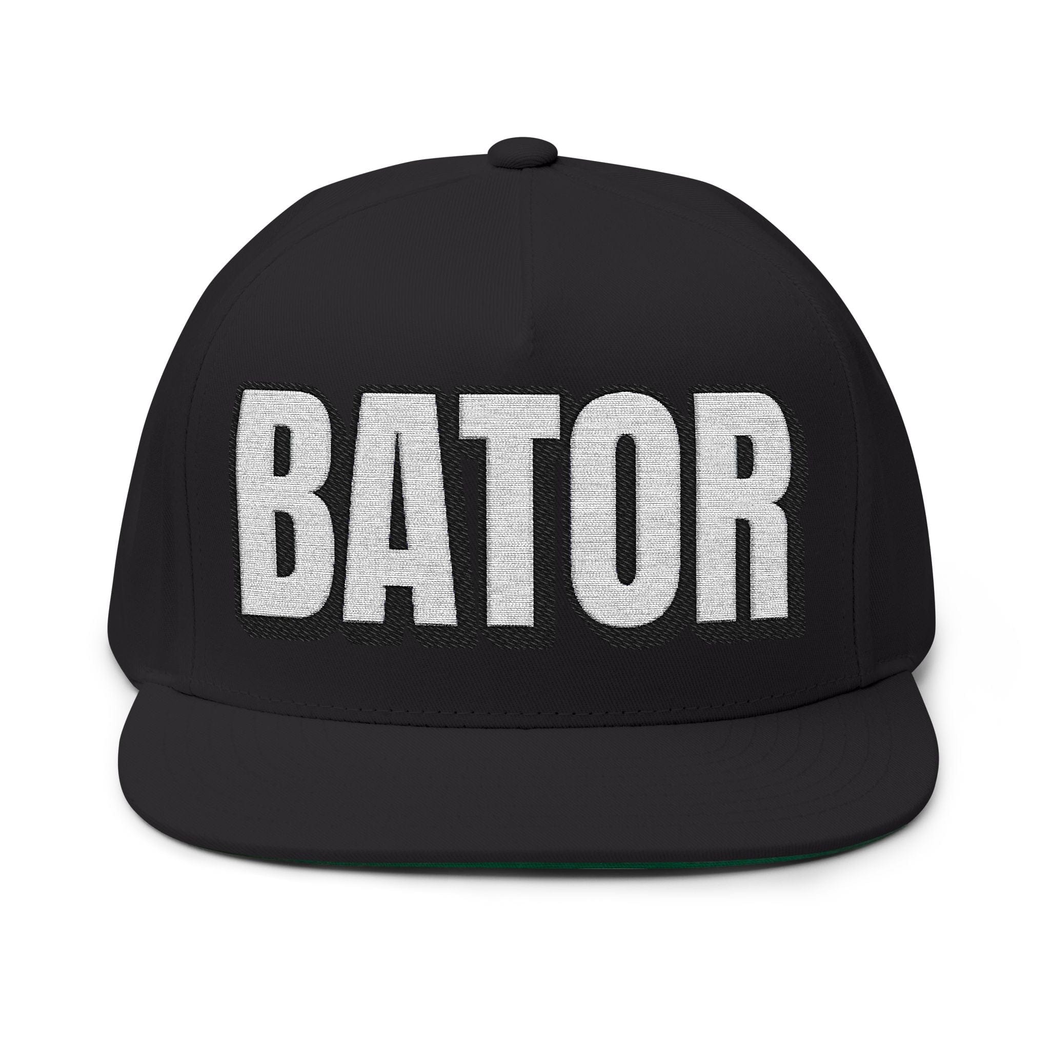 INTO: BATOR Embroidered Flat Bill Cap – Kink Hat for Edgers, Strokers & Masturbation Enthusiasts