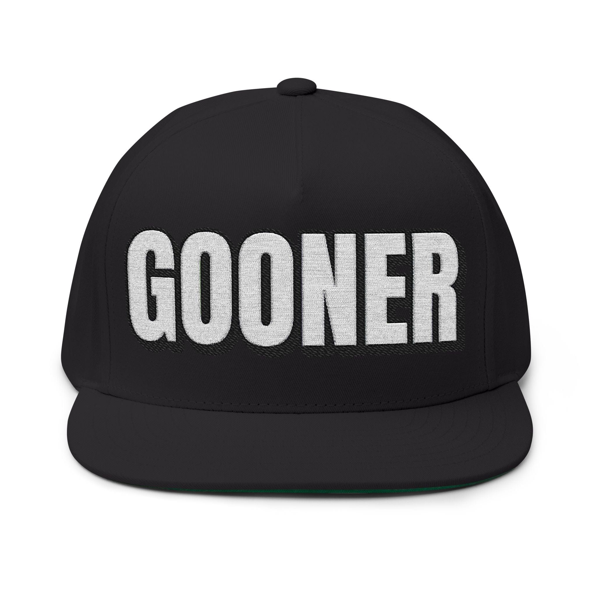 INTO: GOONER Embroidered Flat Bill Cap – Kink Hat for Gooners, Edge Zombies & Mind-Melting Masturbation Addicts
