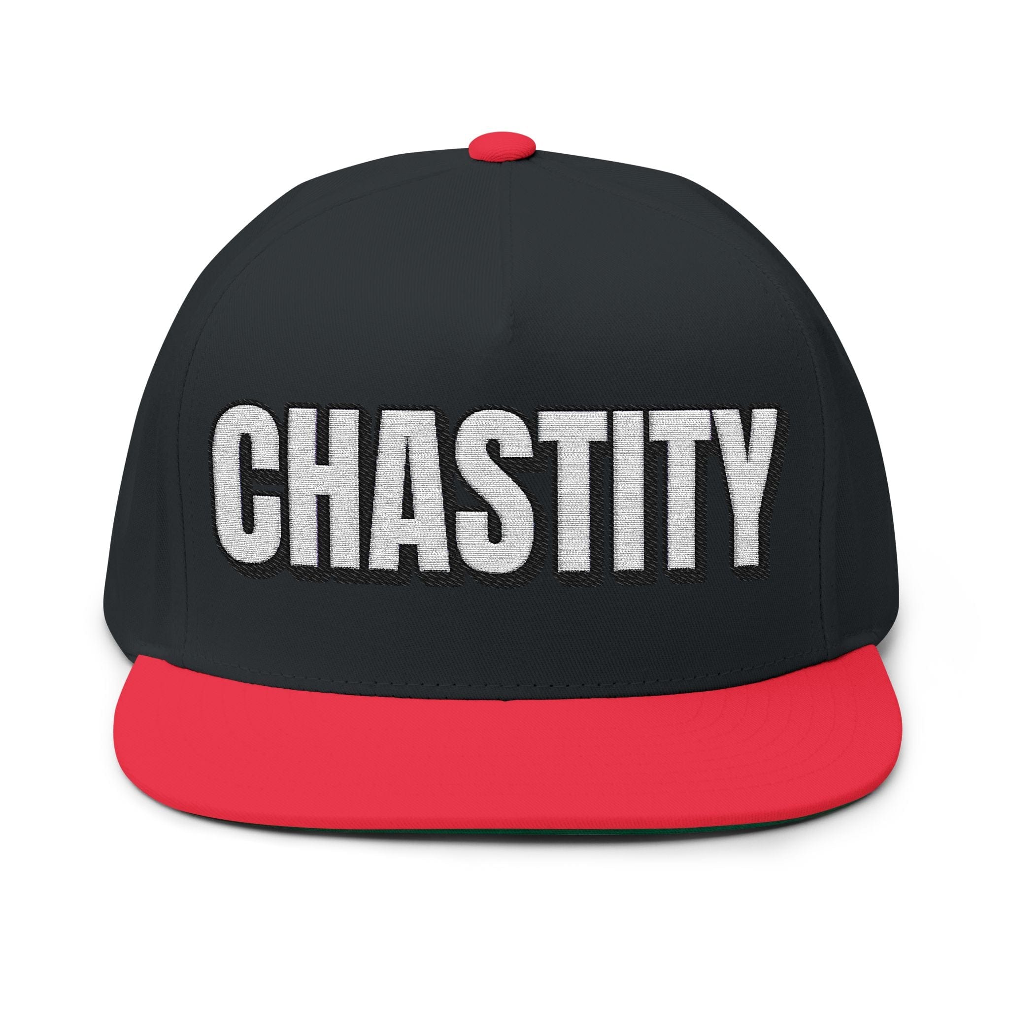 INTO: CHASTITY Embroidered Flat Bill Cap – Kink Hat for Caged Subs, Keyholder Dynamics & Erotic Denial Enthusiasts