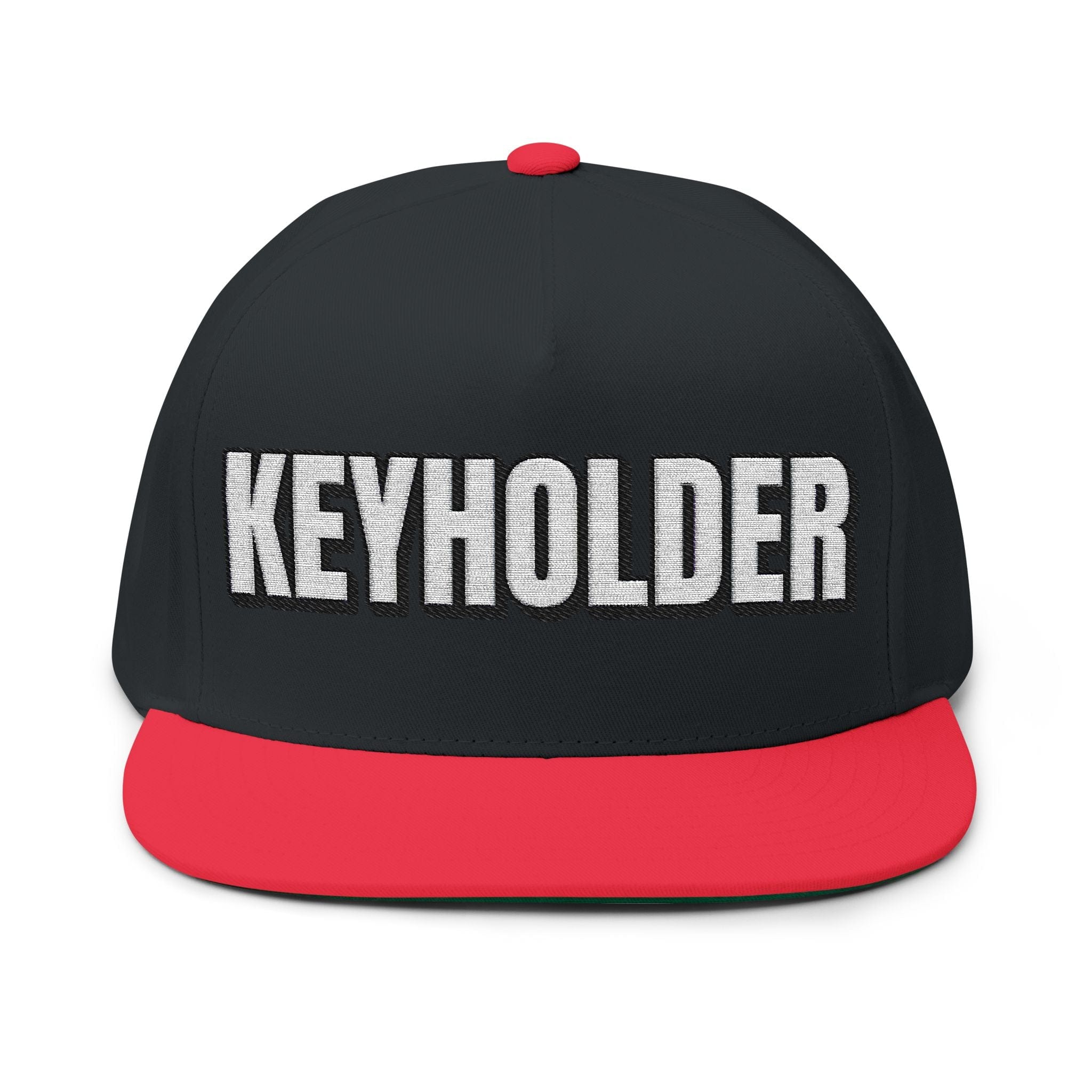 INTO: KEYHOLDER Embroidered Flat Bill Cap – Chastity Dom Hat for Bold Tops & Erotic Power Play