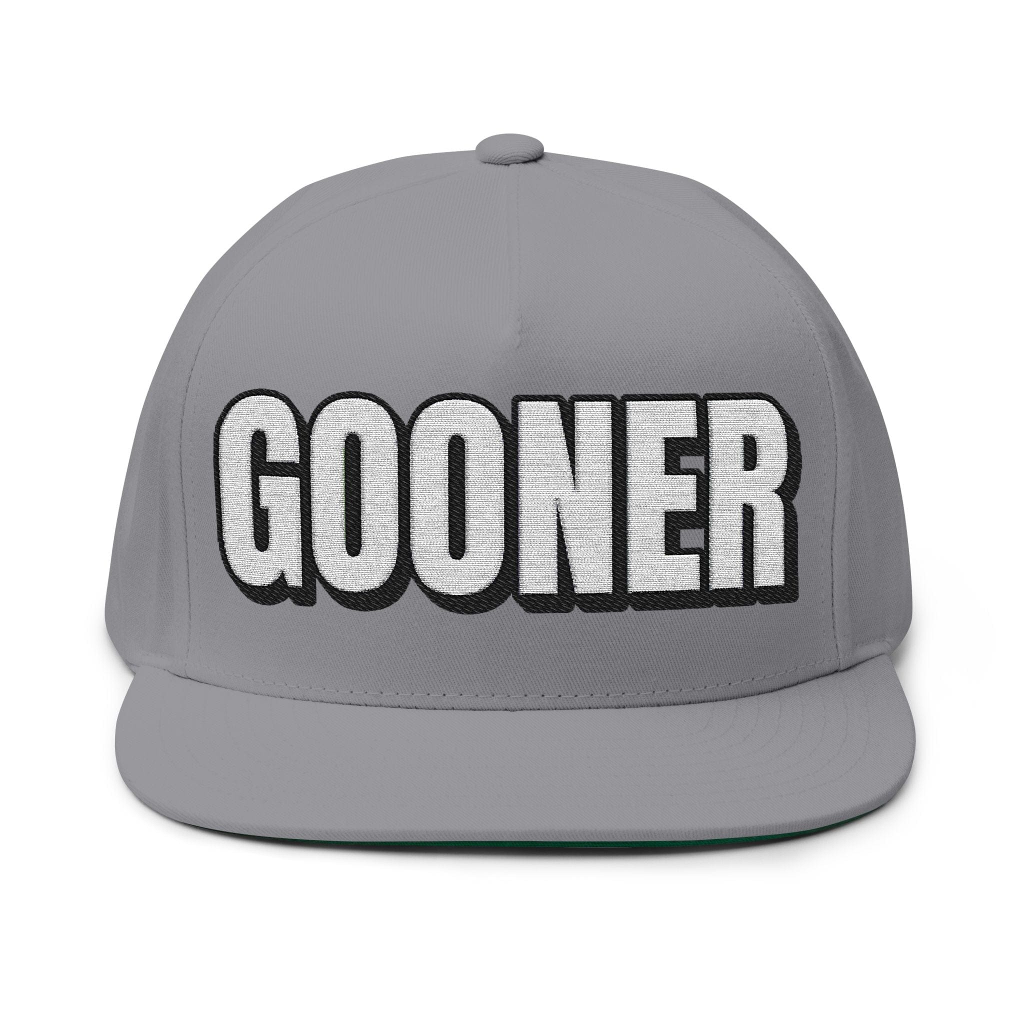 INTO: GOONER Embroidered Flat Bill Cap – Kink Hat for Gooners, Edge Zombies & Mind-Melting Masturbation Addicts