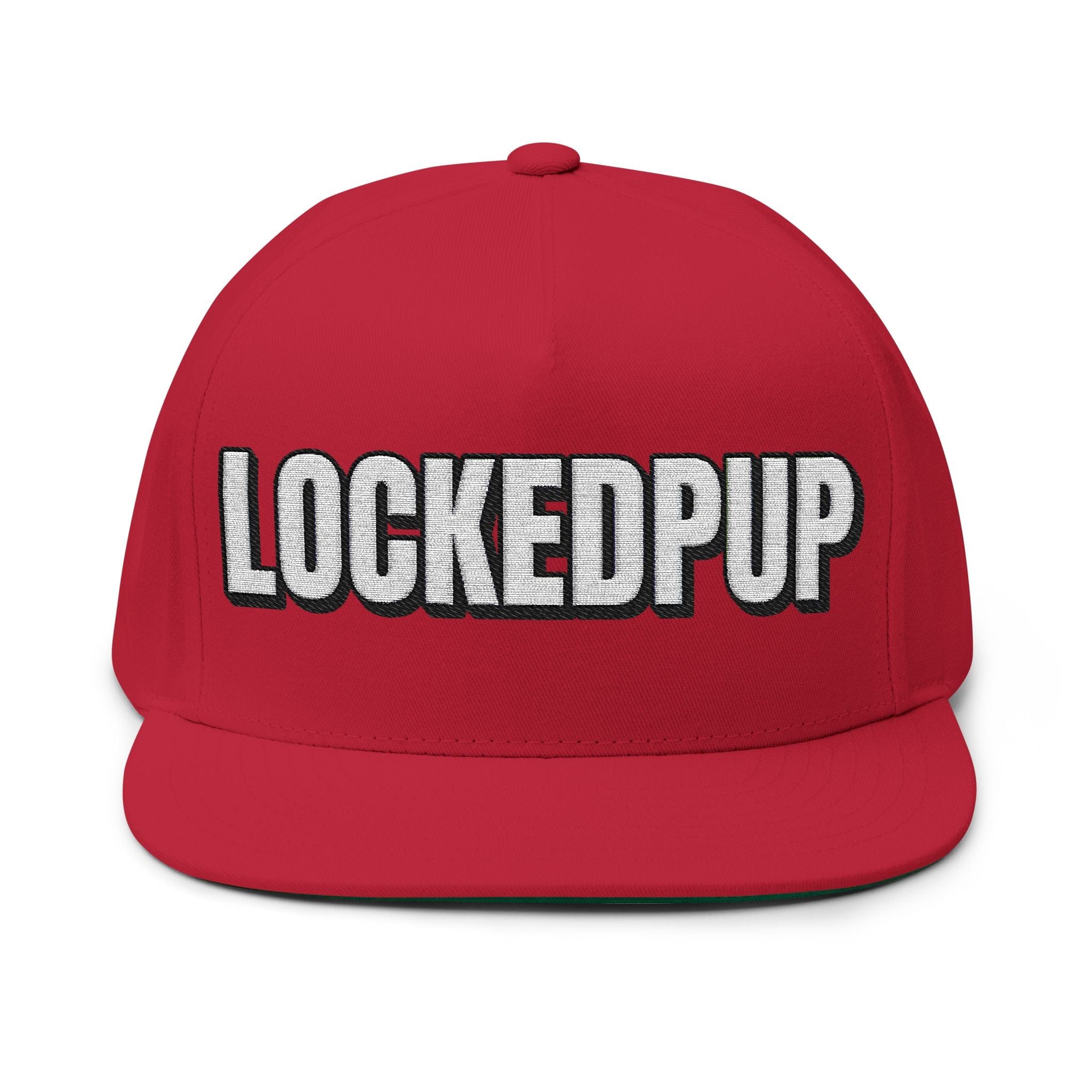 INTO: LOCKEDPUP Embroidered Flat Bill Cap – Kink Hat for Chaste Pups, Obedient Subs & Playful Power Exchange