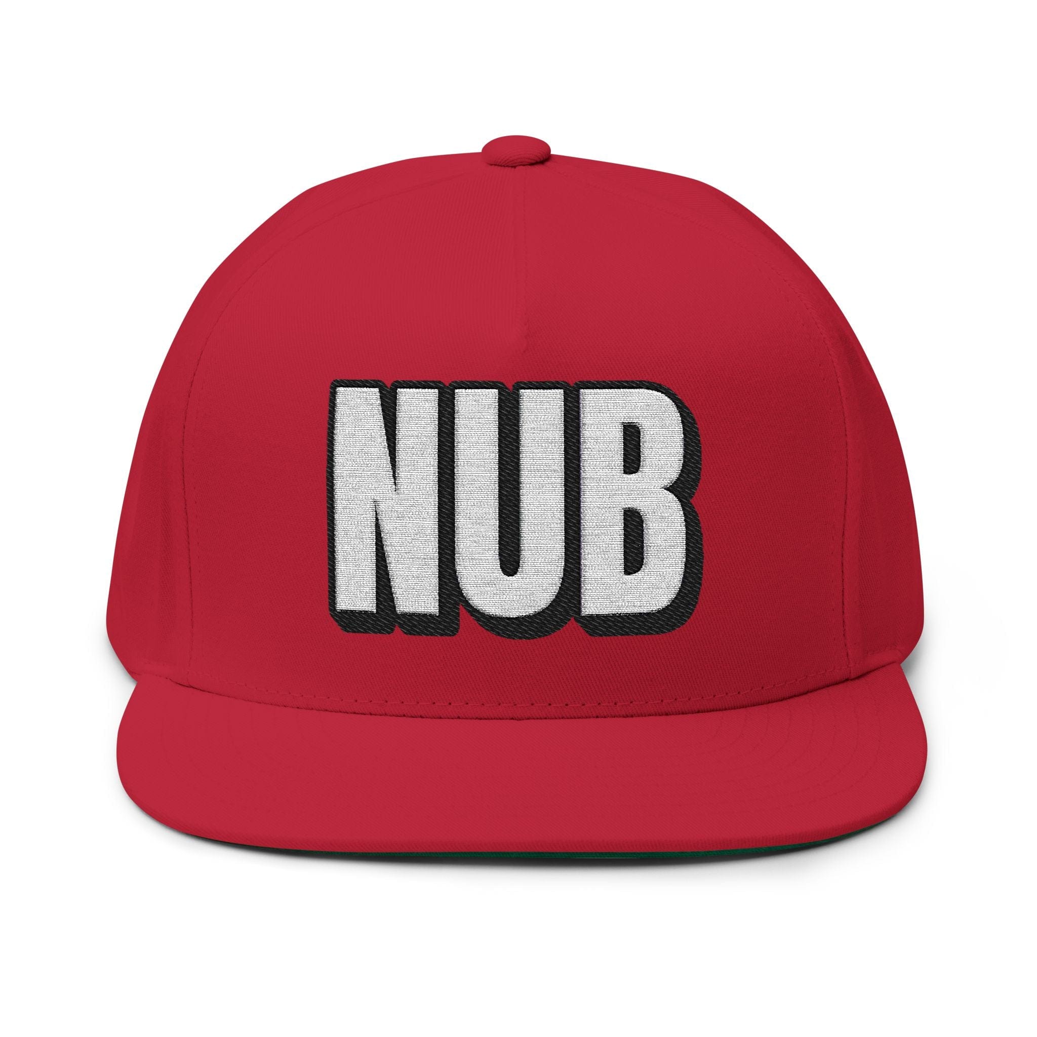 INTO: NUB Embroidered Flat Bill Cap – Kink Hat for Chastity Subs, Shrinked D*s, & Total Denial Devotees