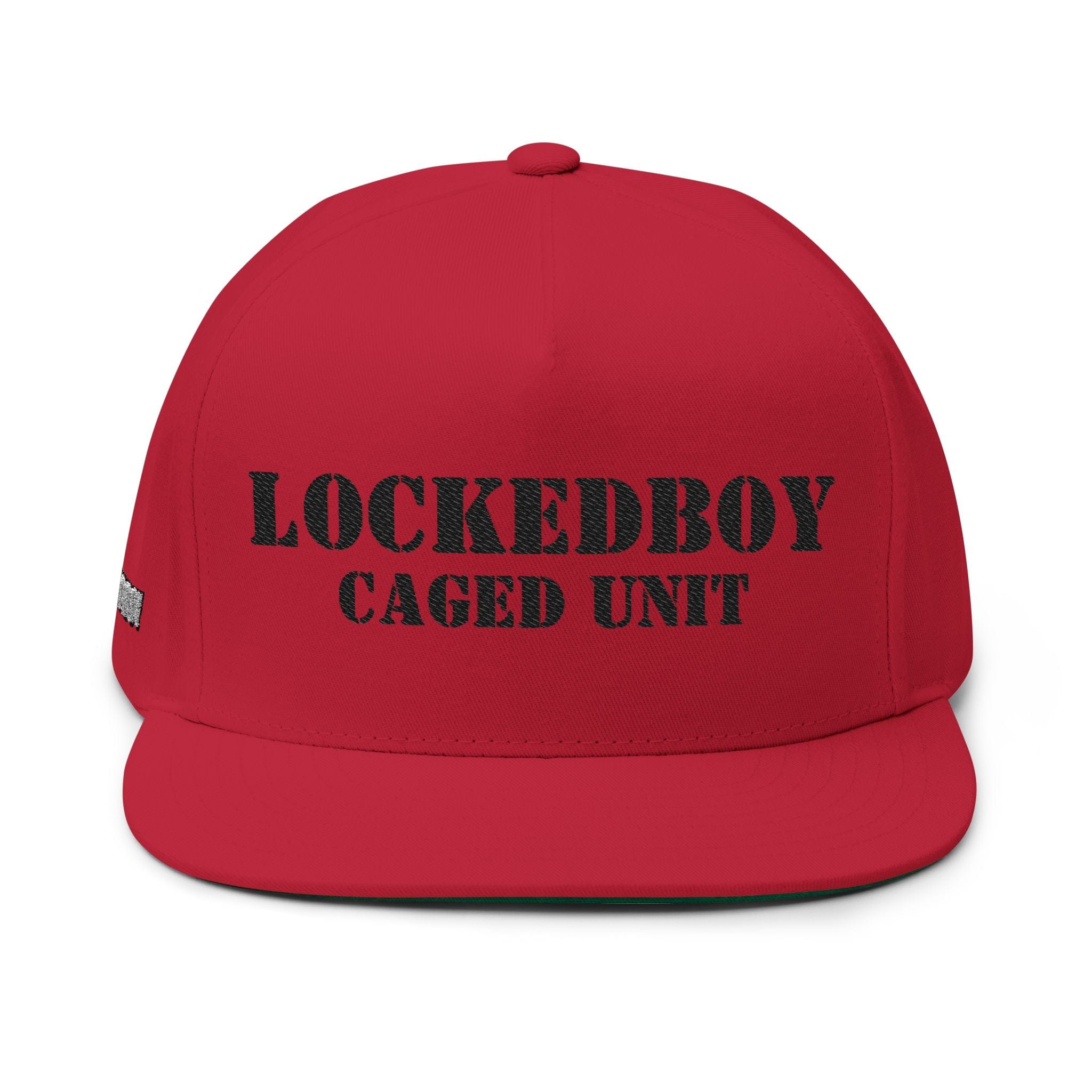 LockedBoy Caged Unit Locktober Embroidered Flat Bill Snapback Cap for chastity