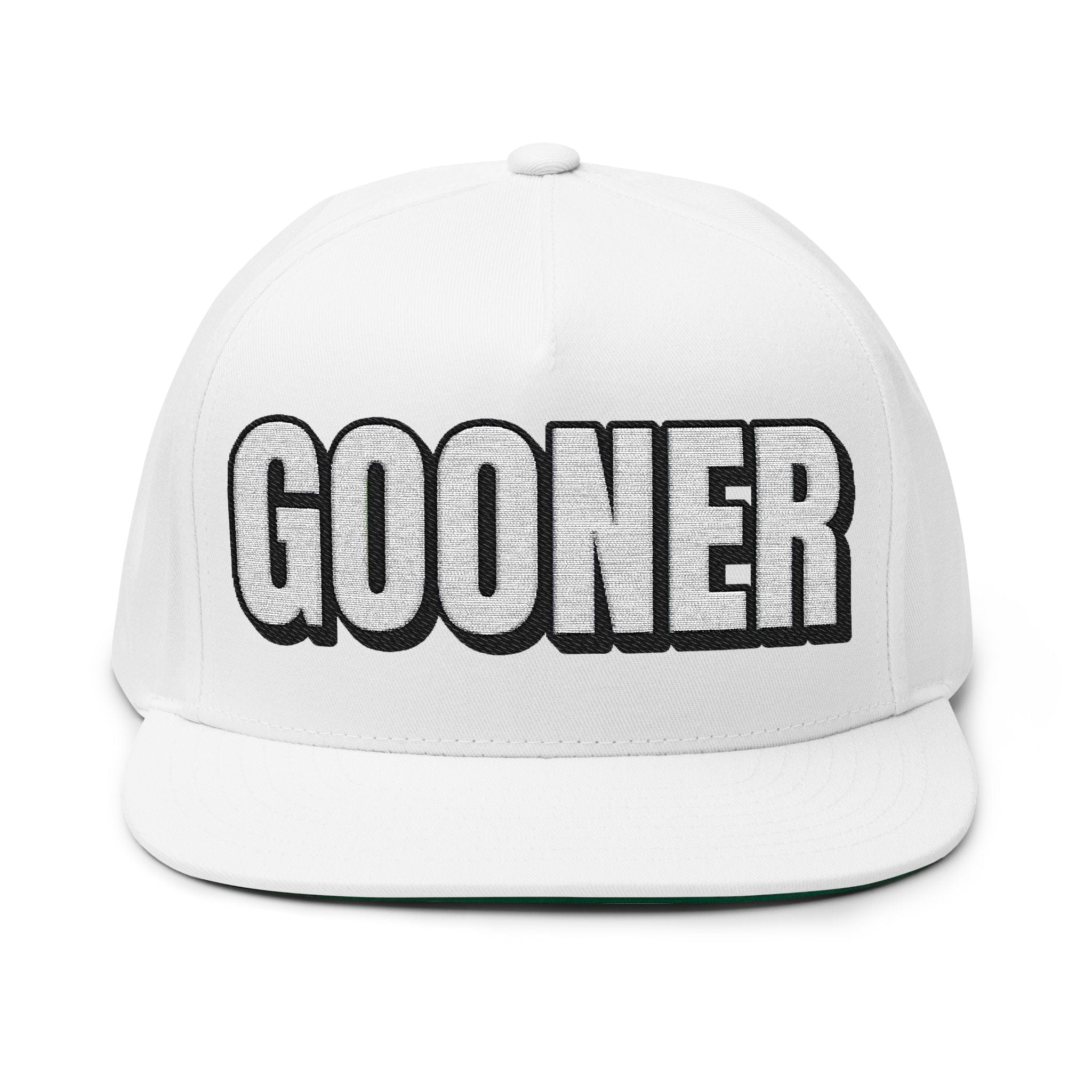 INTO: GOONER Embroidered Flat Bill Cap – Kink Hat for Gooners, Edge Zombies & Mind-Melting Masturbation Addicts