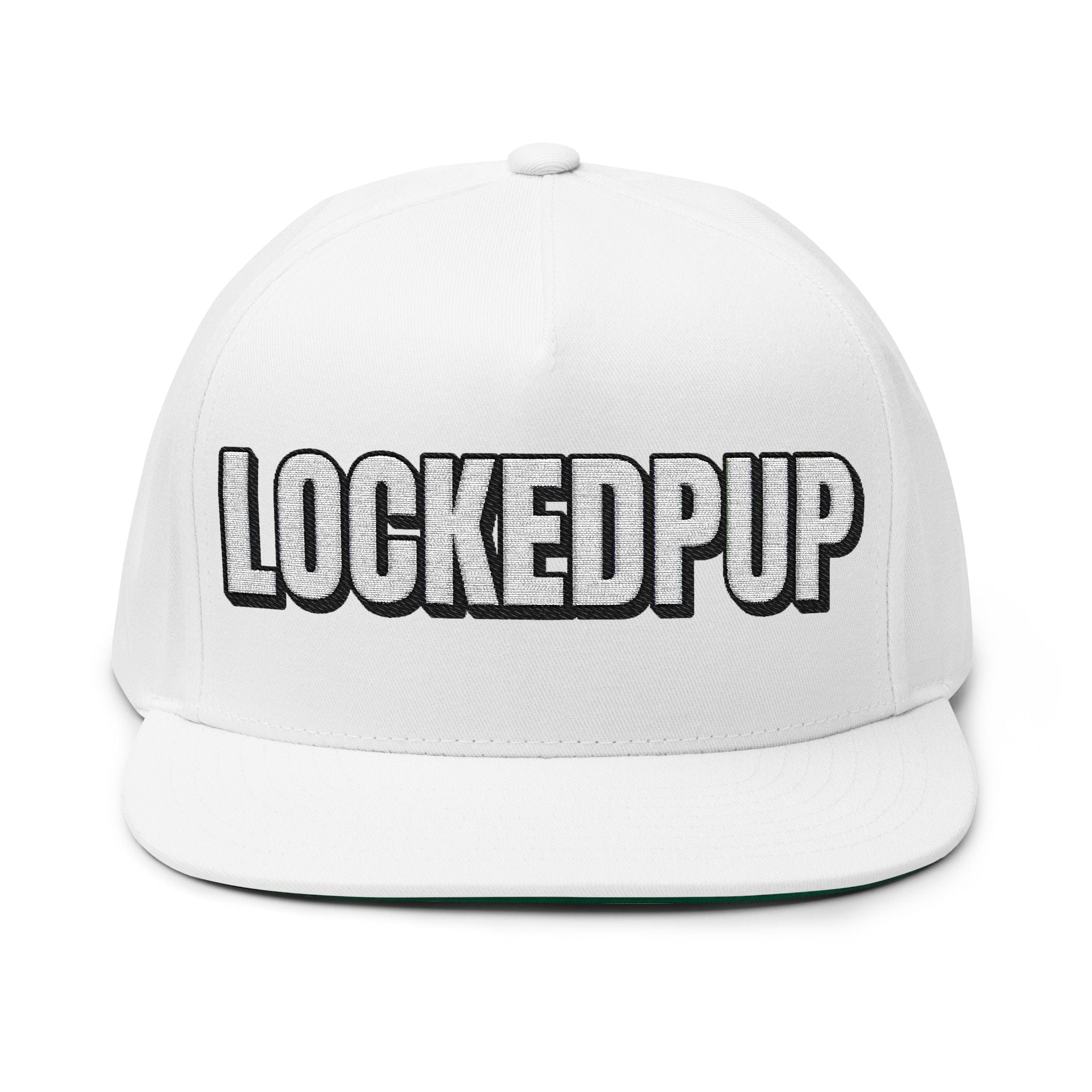 INTO: LOCKEDPUP Embroidered Flat Bill Cap – Kink Hat for Chaste Pups, Obedient Subs & Playful Power Exchange