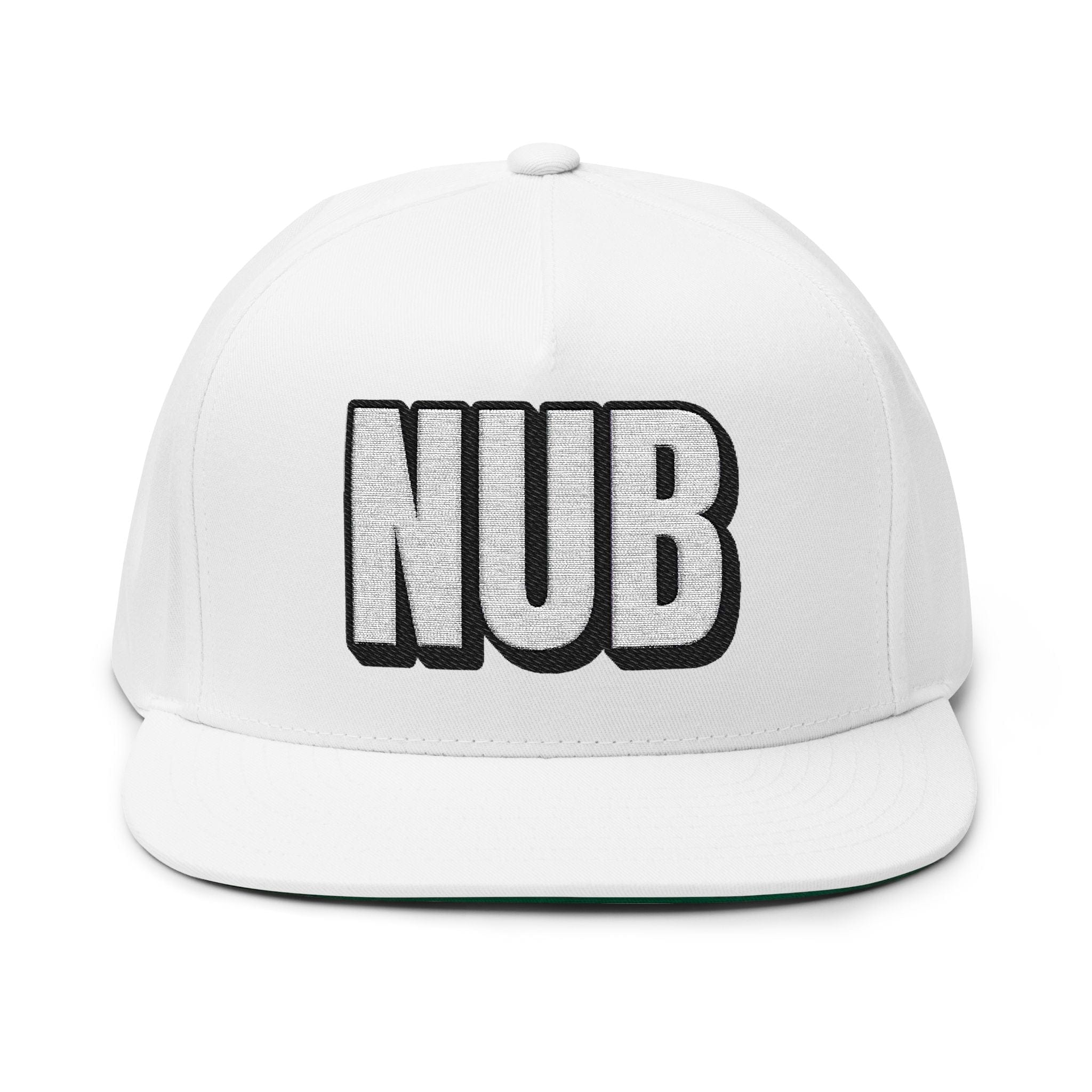 INTO: NUB Embroidered Flat Bill Cap – Kink Hat for Chastity Subs, Shrinked D*s, & Total Denial Devotees