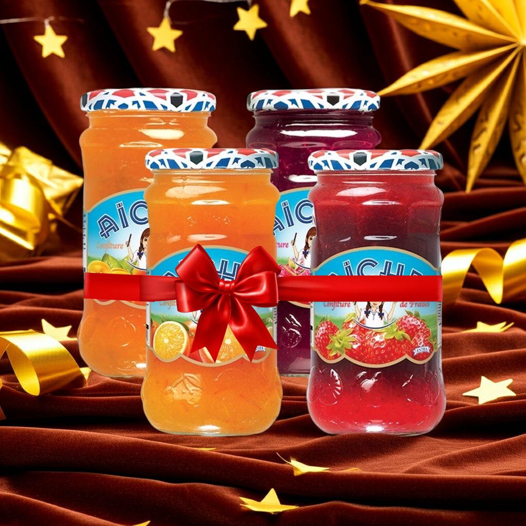 Aicha Jam (Pack of 6) - Moroccan Jam for Breakfast, Baking, and Desserts